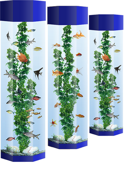 Cylinder hotsell fish tank